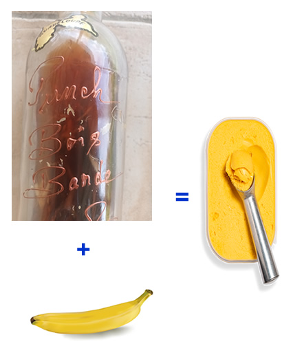 sorbet banane exotique